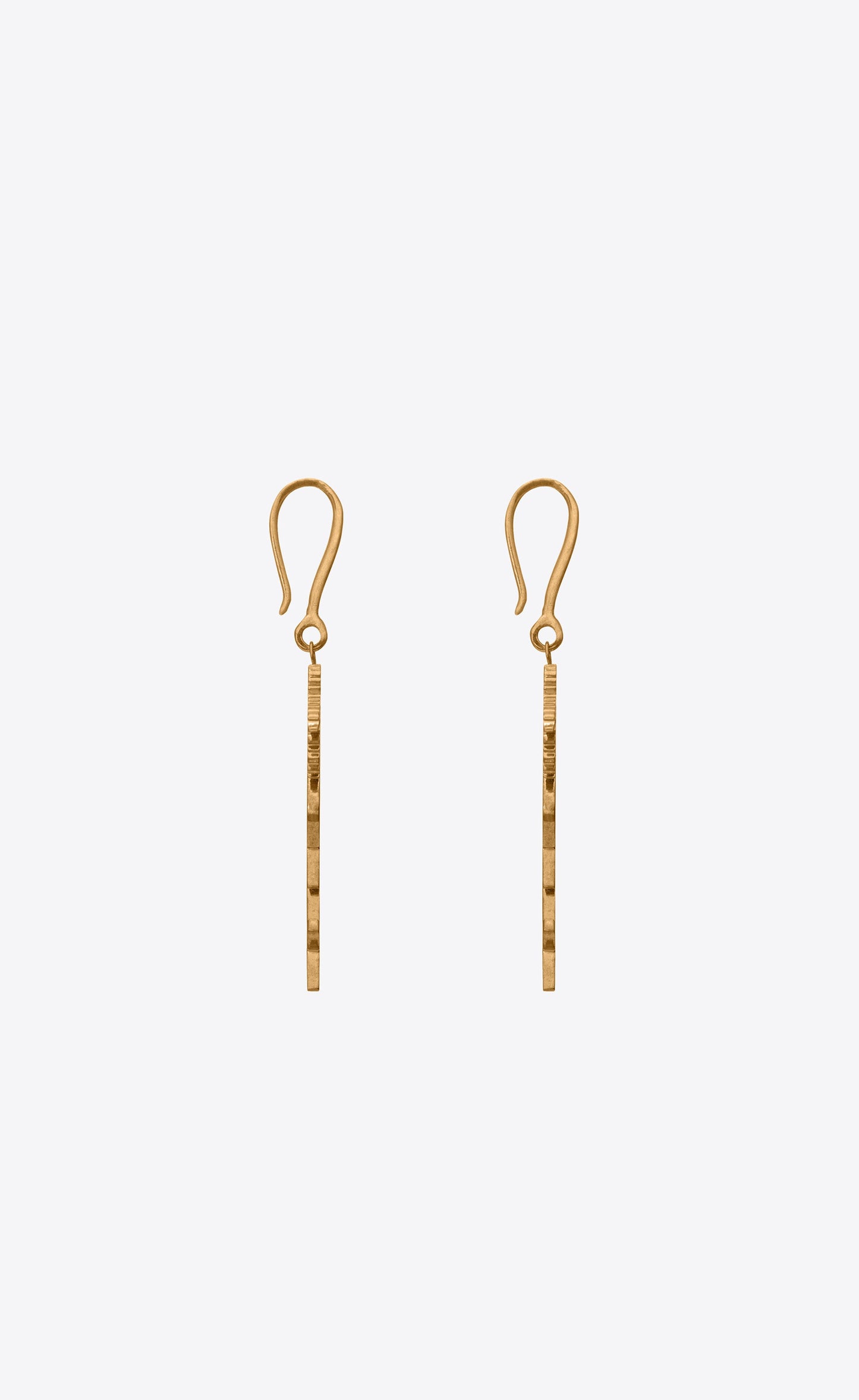 18K YSL Monogram Palmier Statement Earrings